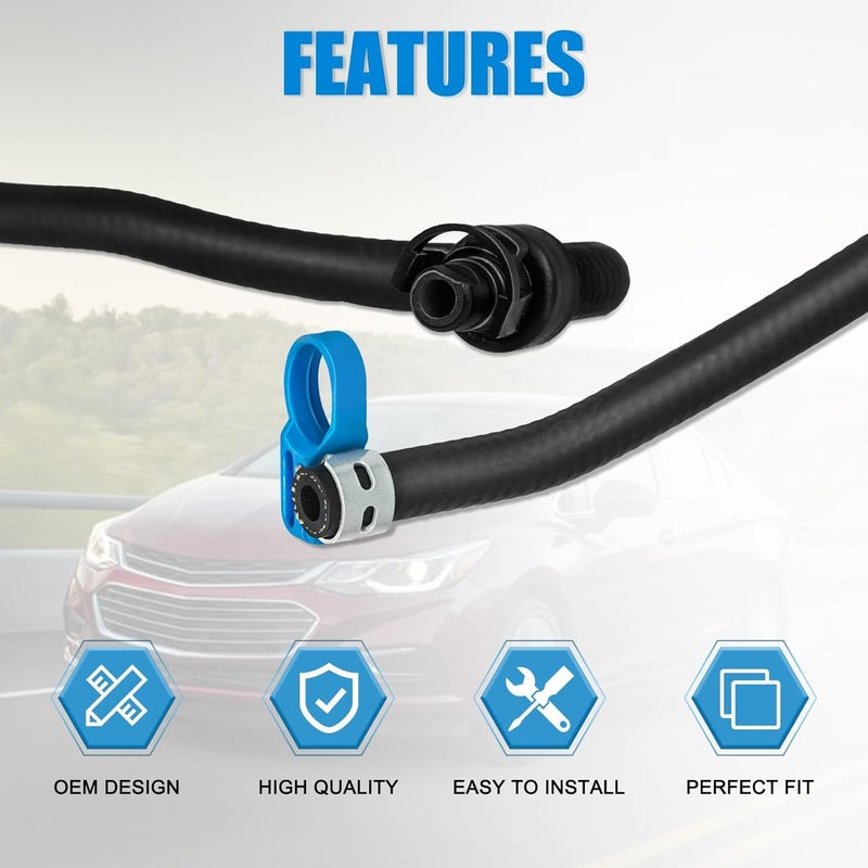 AUTOBABA Engine Coolant Inlet Hose for Radiator Upper Inlet Coolant Hose Compatible with 2011-2015 Chevrolet Cruze 1.4L, 2016 Chevy Cruze Limited Replace for 13251447 13408385 - Image 4
